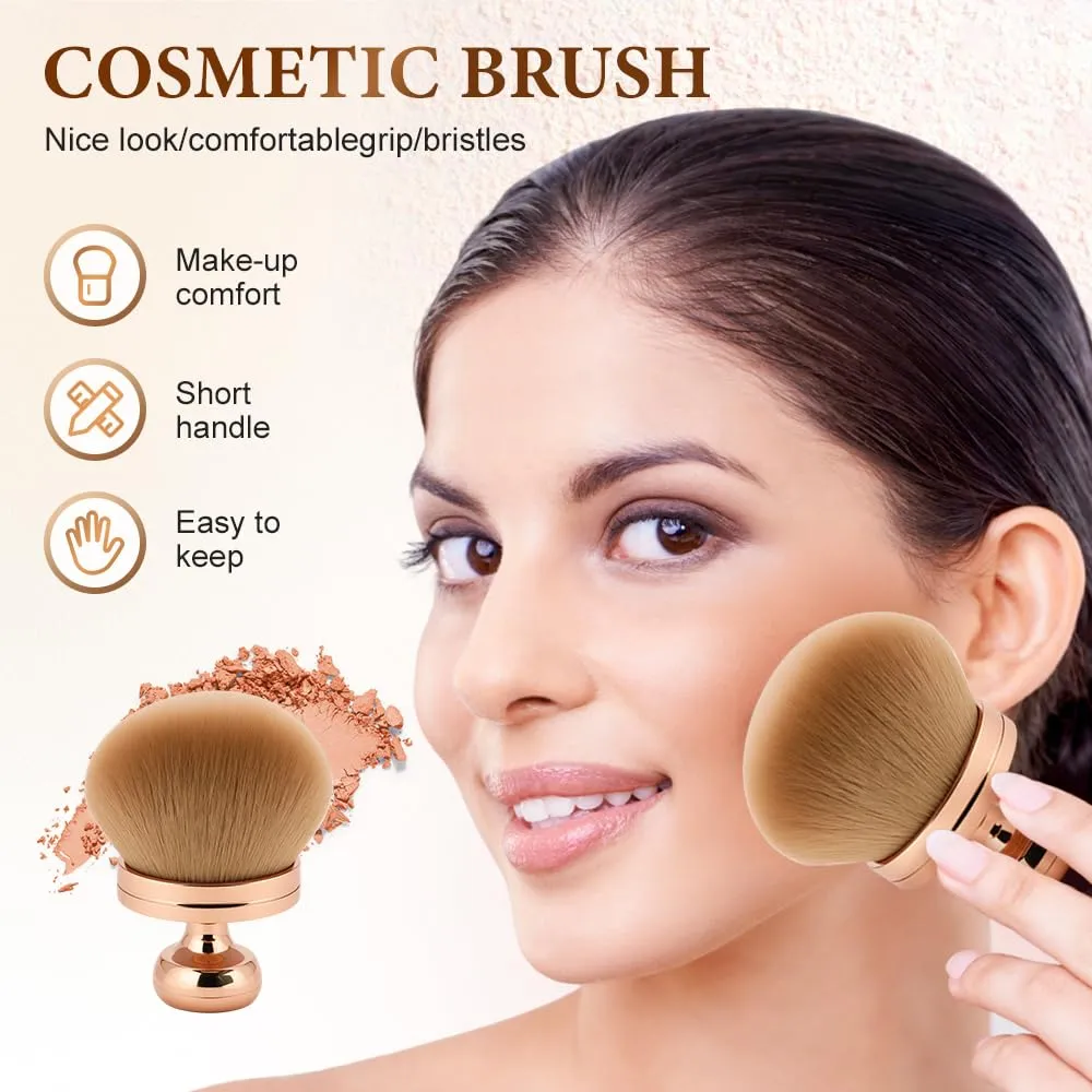 Large Makeup Brush 2025 New Extra Large Body Makeup Brush with Soft Bristles & Short Handle for Legs Back Face, Wide Foundation Oval, Blush Powder Suncreen Applicator (A)