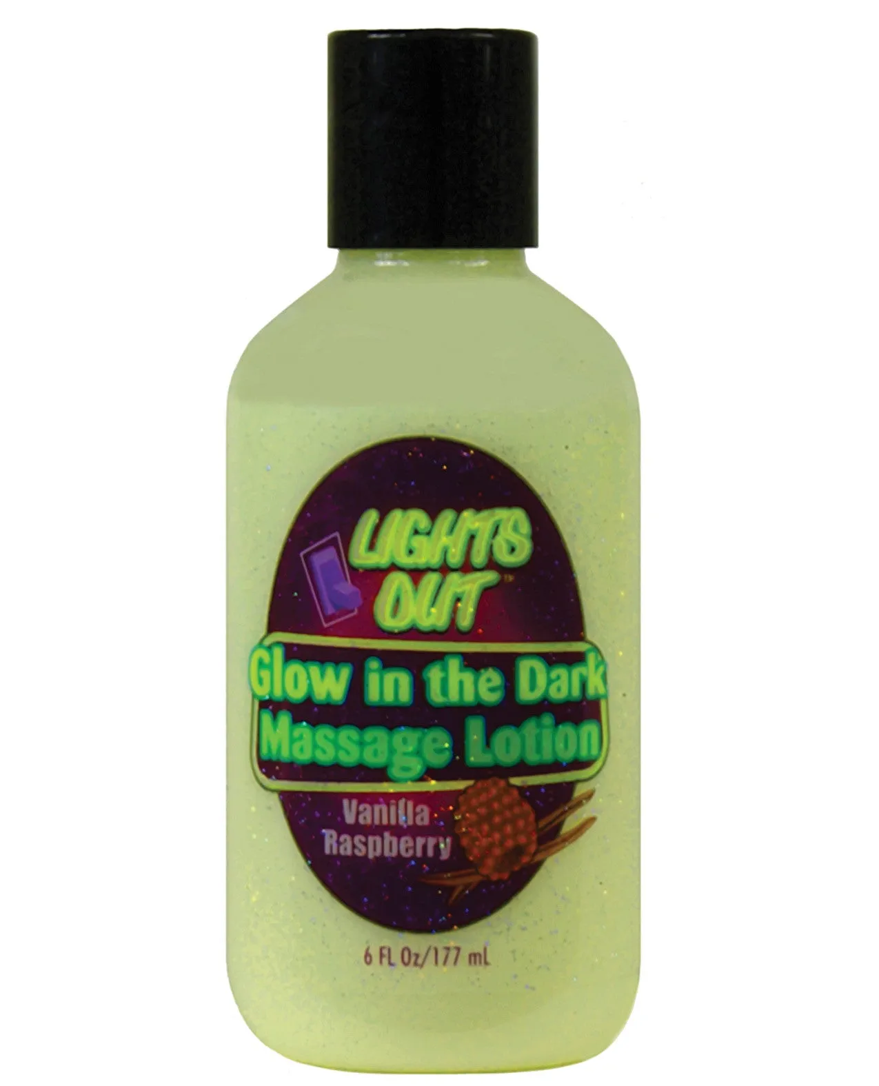 Lights Out Glow in the Dark Massage Lotion - 6 oz Bottle Vanilla/Raspberry