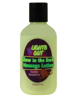 Lights Out Glow in the Dark Massage Lotion - 6 oz Bottle Vanilla/Raspberry