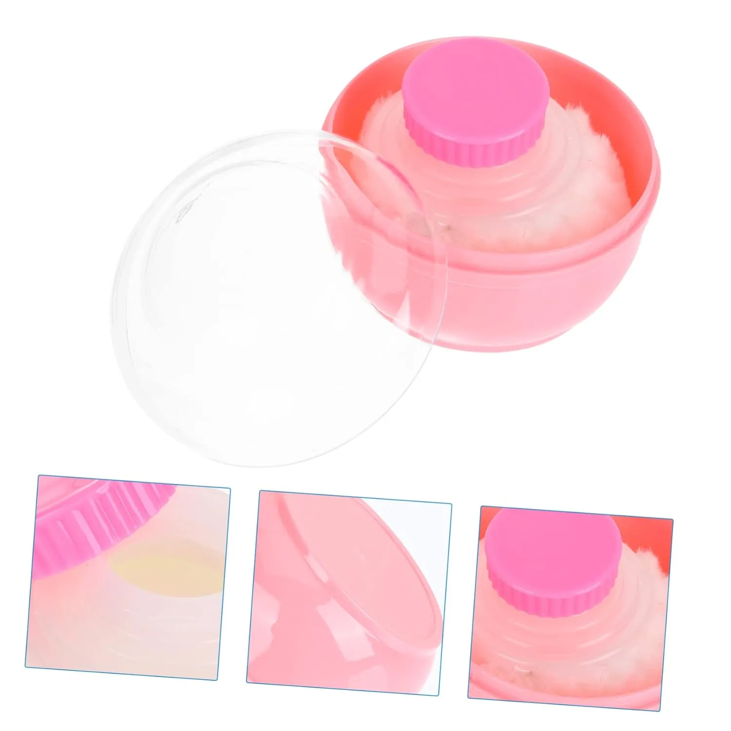 Loose Powder Puff Box for Boys and Girls Body Powder Puff and Container Design