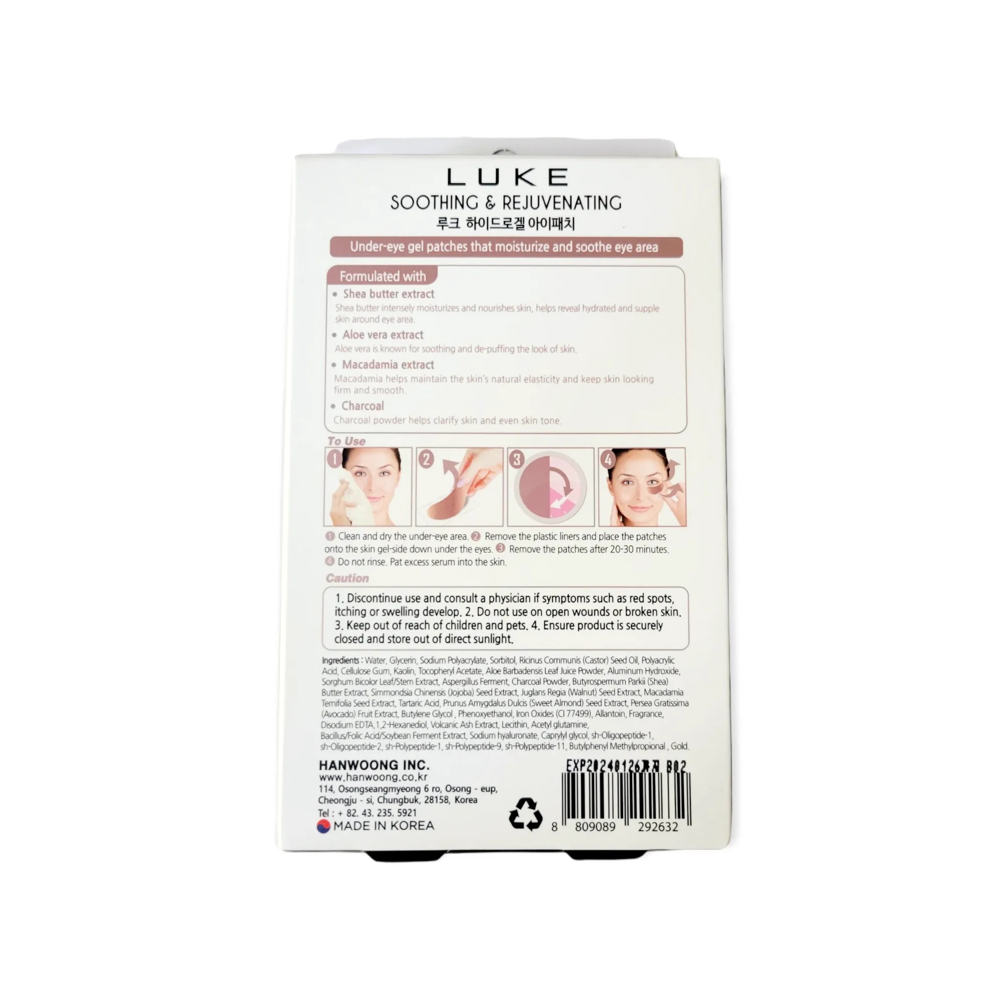 Luke Rose Gold Foil Soothing and Rejuvenating Hydrogel Eye Patches