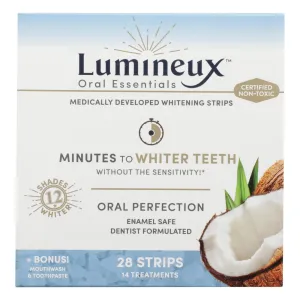 Lumineux Oral Essentials Whitening Strips with Bonus Mouthwash  (28 Strips)