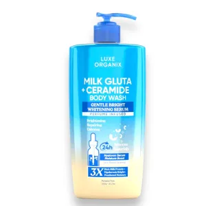 Luxe Organix - Milk Gluta   Ceramide Gentle Bright Serum Perfume Infused Body Wash 1000g ( BLUE )
