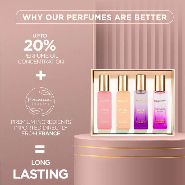 Luxury Perfume Gift Set For Women - 4 x 20ml (Valentine)
