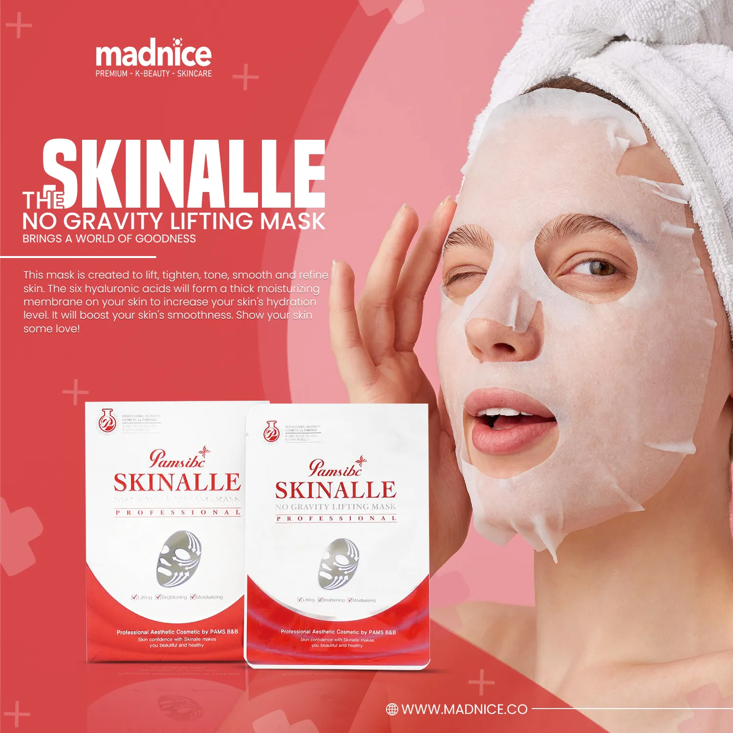 Madnice  No Gravity Lifting Mask - Anti-Aging - 6 Sheets