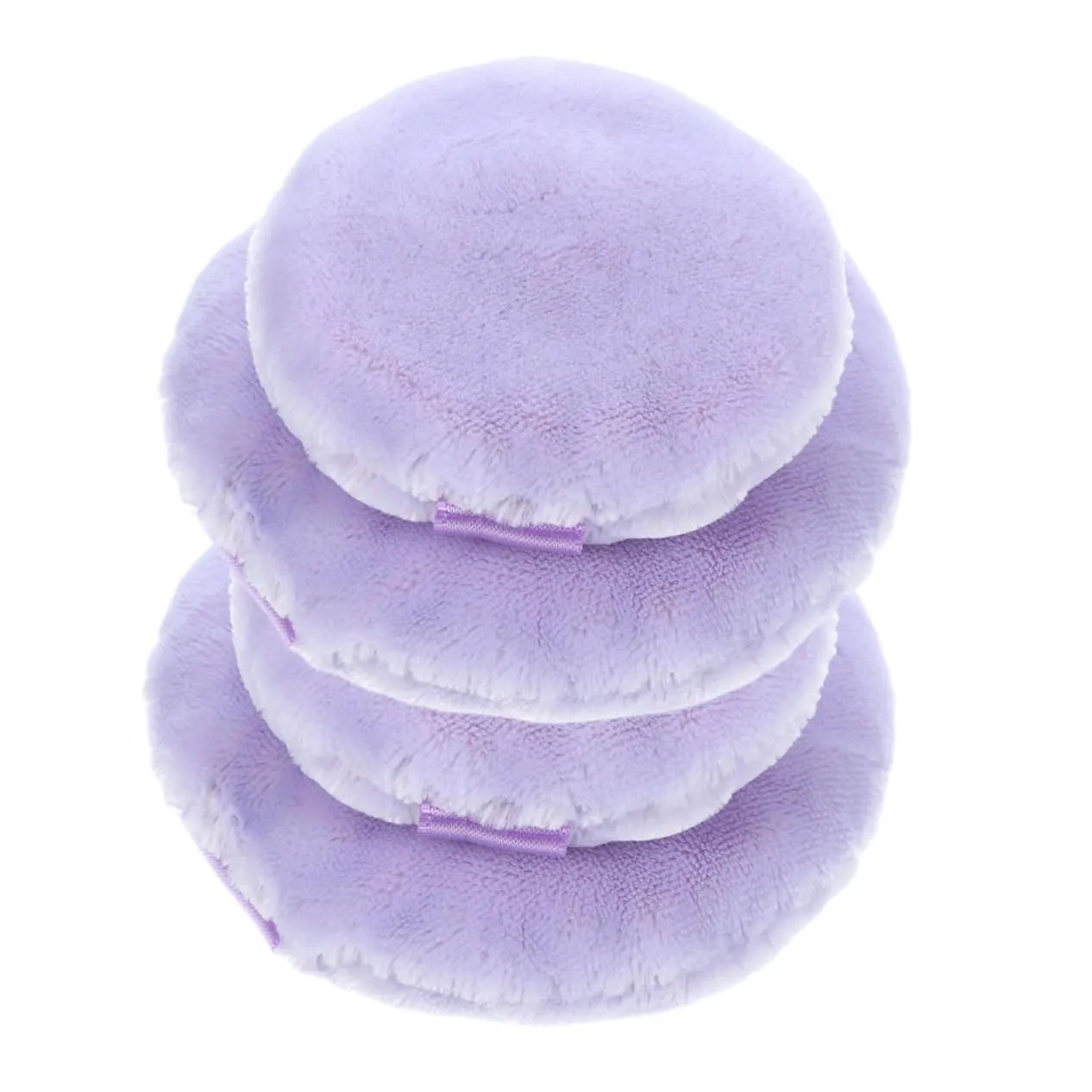 Makeup for Loose Powder 4pcs Velour Powder Puff Facial Pads Soft Bristles