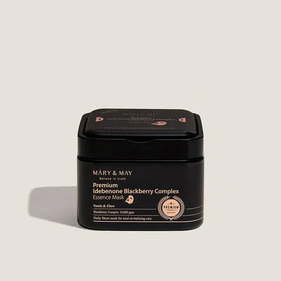 [Mary&May] Premium Idebenone Blackberry Complex Essence Mask 20EA/250g