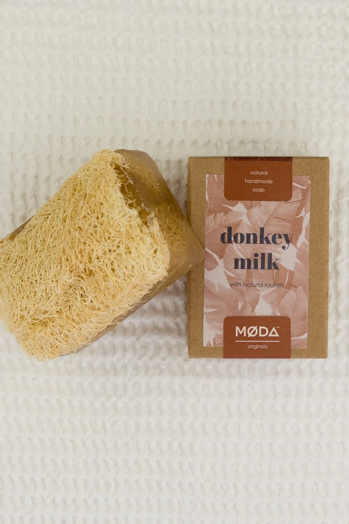 MØDA Donkey Milk and Honey Soap with Natural Loofah