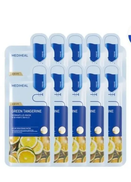 MEDIHEAL Derma Plus Green Tangerine Mask 10 sheets*22ml