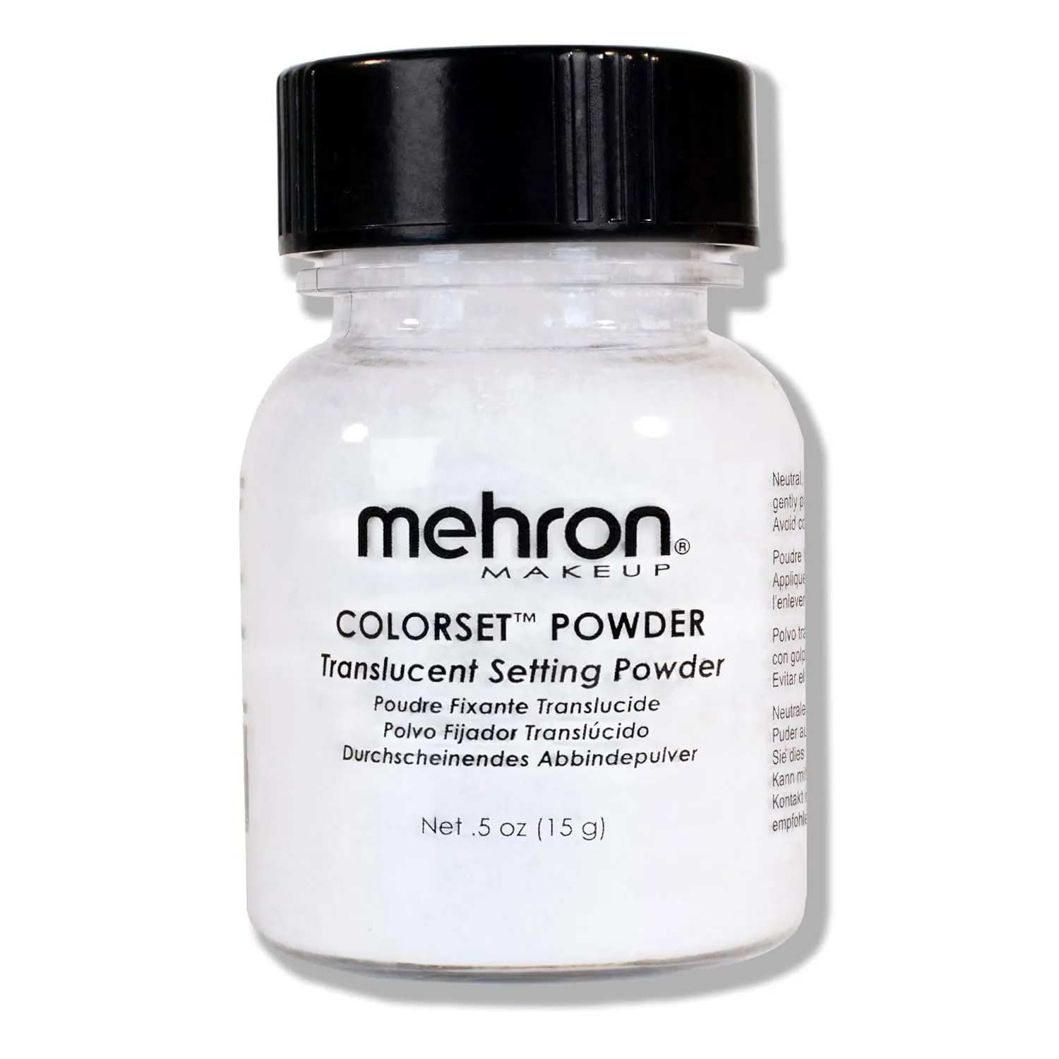 Mehron Makeup Colorset Powder | Translucent Setting Powder | Special Effects, Halloween, & Film 0.5 oz (14 g)