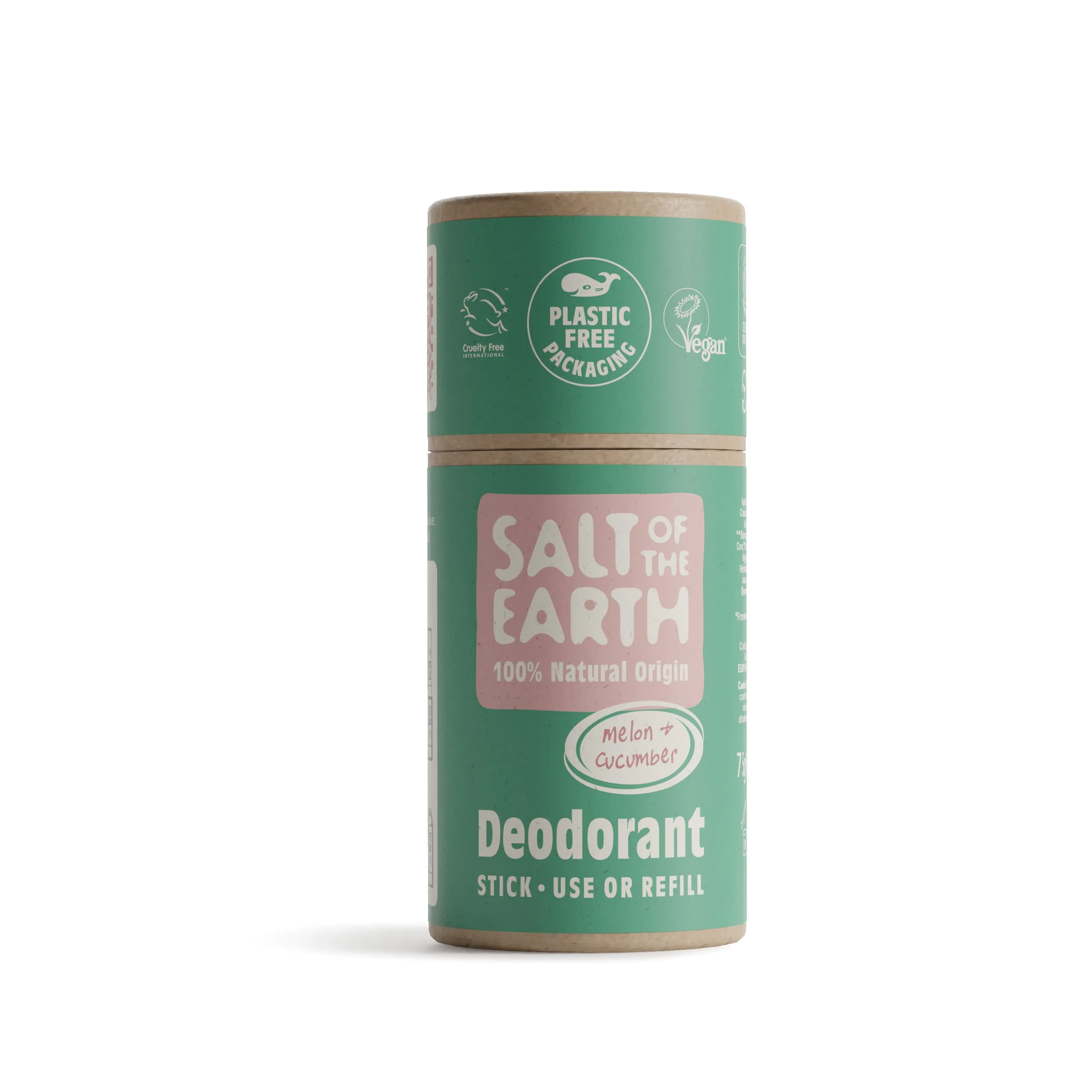Melon & Cucumber Natural Deodorant Stick - Use or Refill