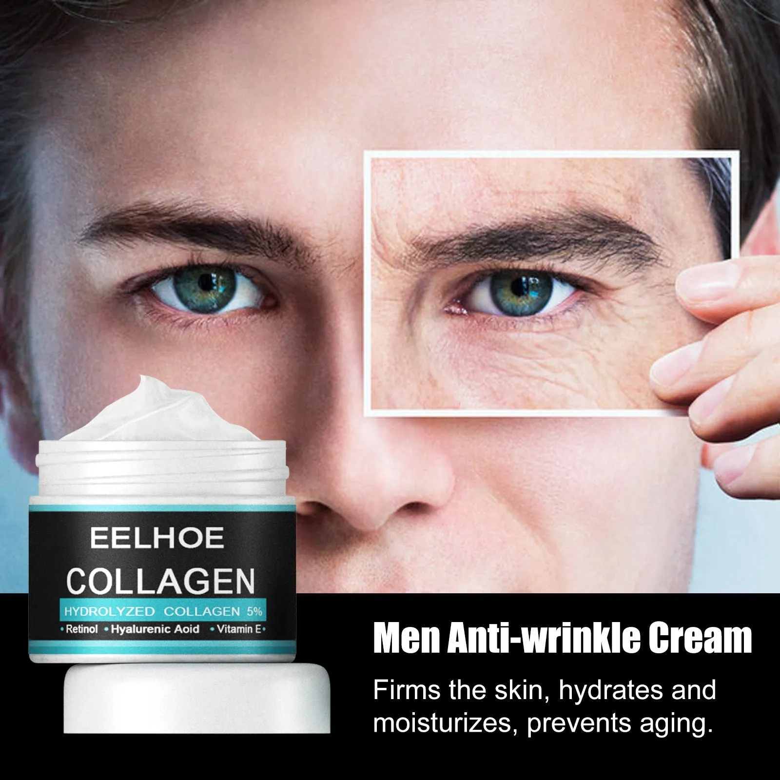 Men's Anti-Aging Cream Skin Firming Fading Wrinkle Hydrating and Brightening Facial Wrinkle Removal Moisturizing Facial Cream