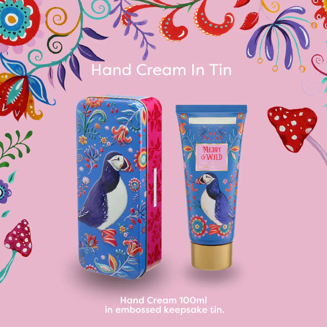 Merry and Wild 100ml Hand Cream in Tin Gift Set