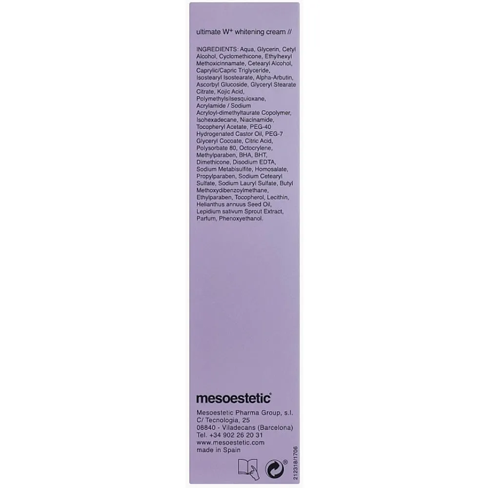 Mesoestetic Ultimate W  Whitening Cream - Освітлюючий крем для обличчя