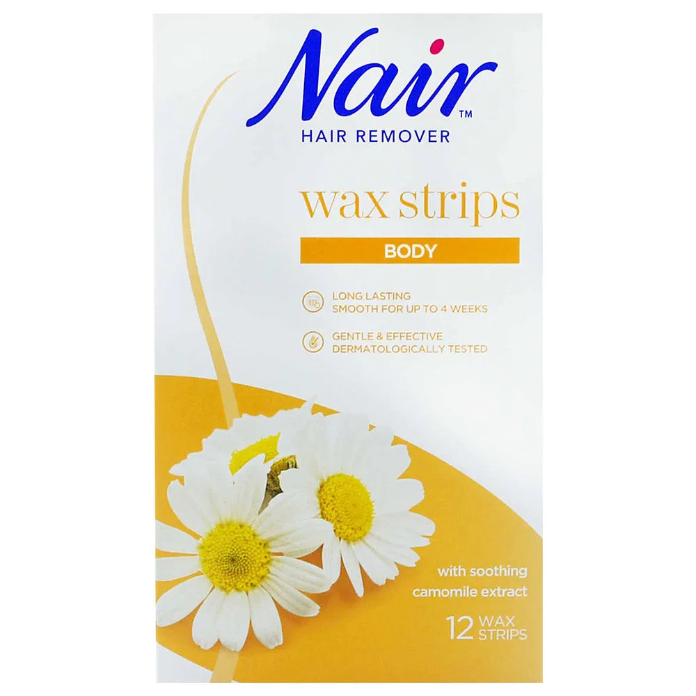 Nair Body Wax Strips 12'S