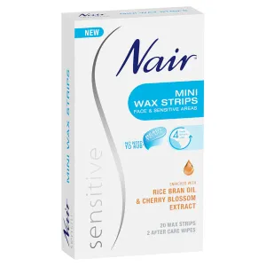 NAIR Sensitive Wax Strips Mini 20pk