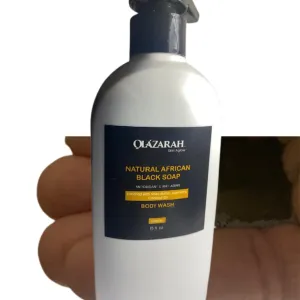Natural African Black Soap Body Wash/Gel: Antioxidant & Anti-Aging Skin | 15 Fl. oz.