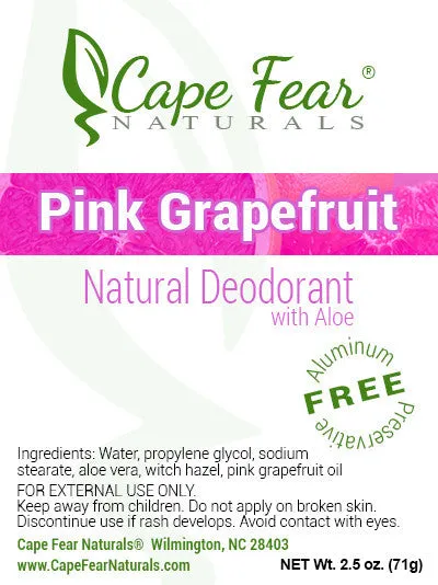 Natural Deodorant - Pink Grapefruit