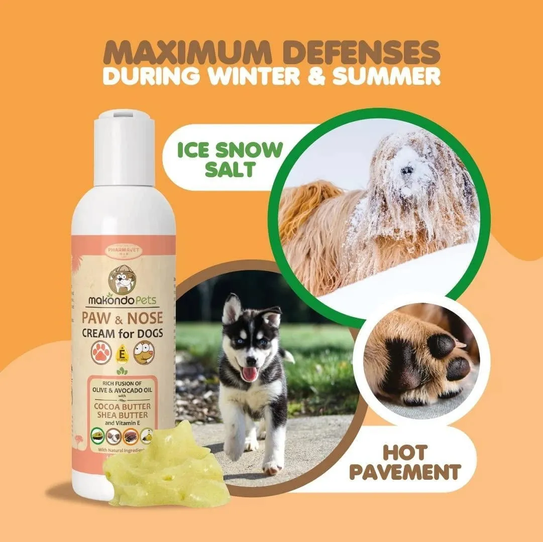 Natural Dog Paw Balm  Non Waxy Formula Dog Nose Balm & Snout Soother for Dogs.
