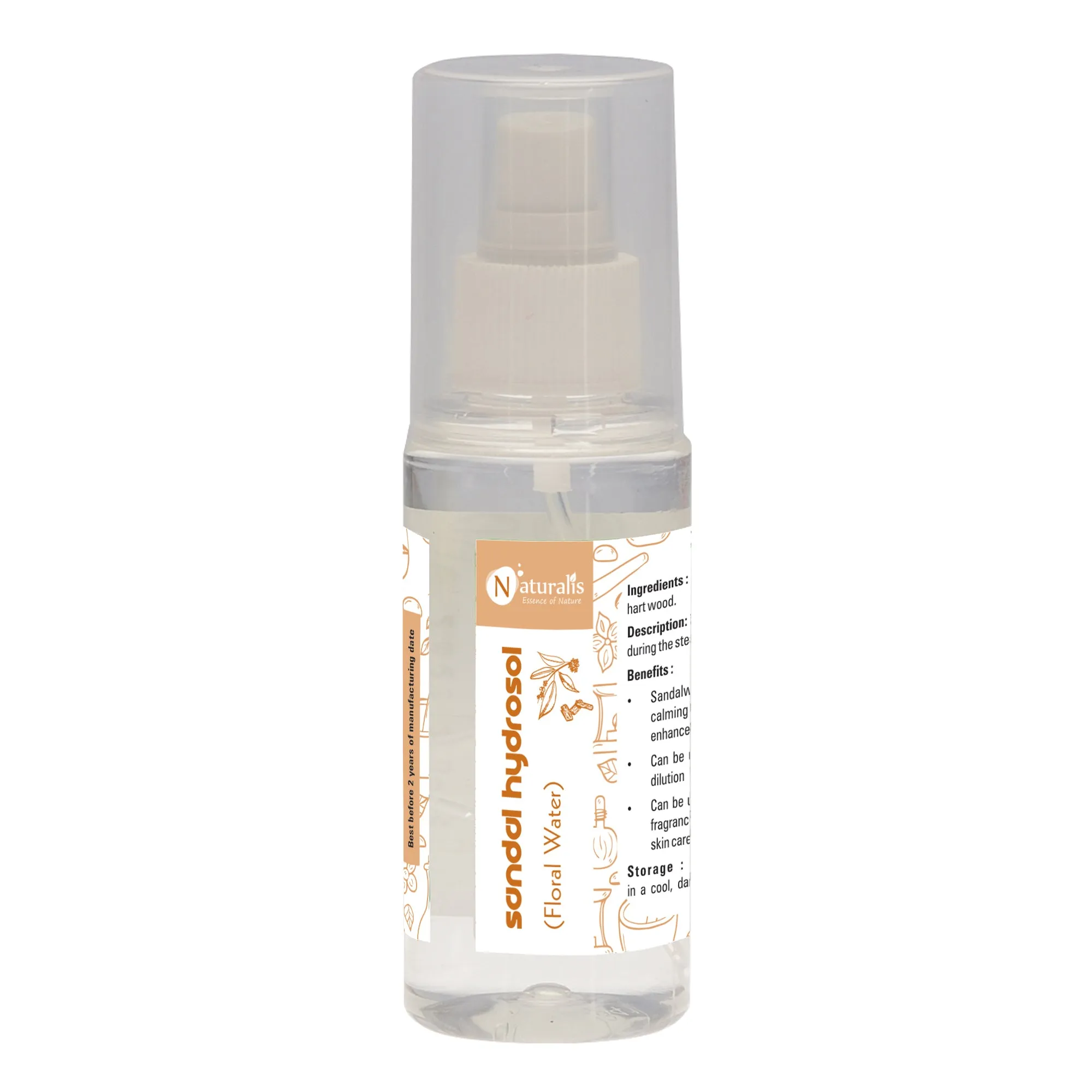 Natural Sandalwood / Chandan Hydrosol Mist Spray - for Face and Body