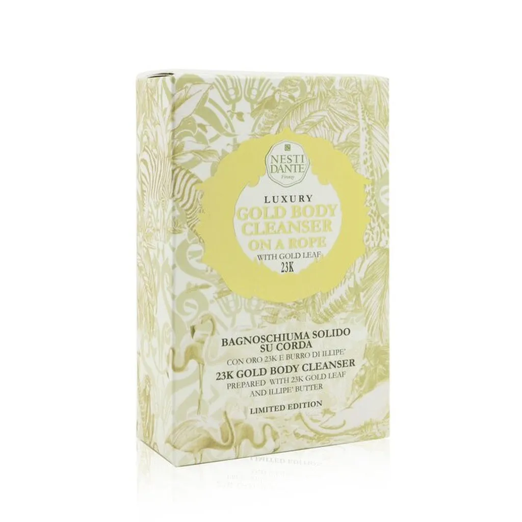 NESTI DANTE - Luxury Body Cleanser on a Rope - 23K Gold Body Cleanser With Gold Leaf (Limited Edition)