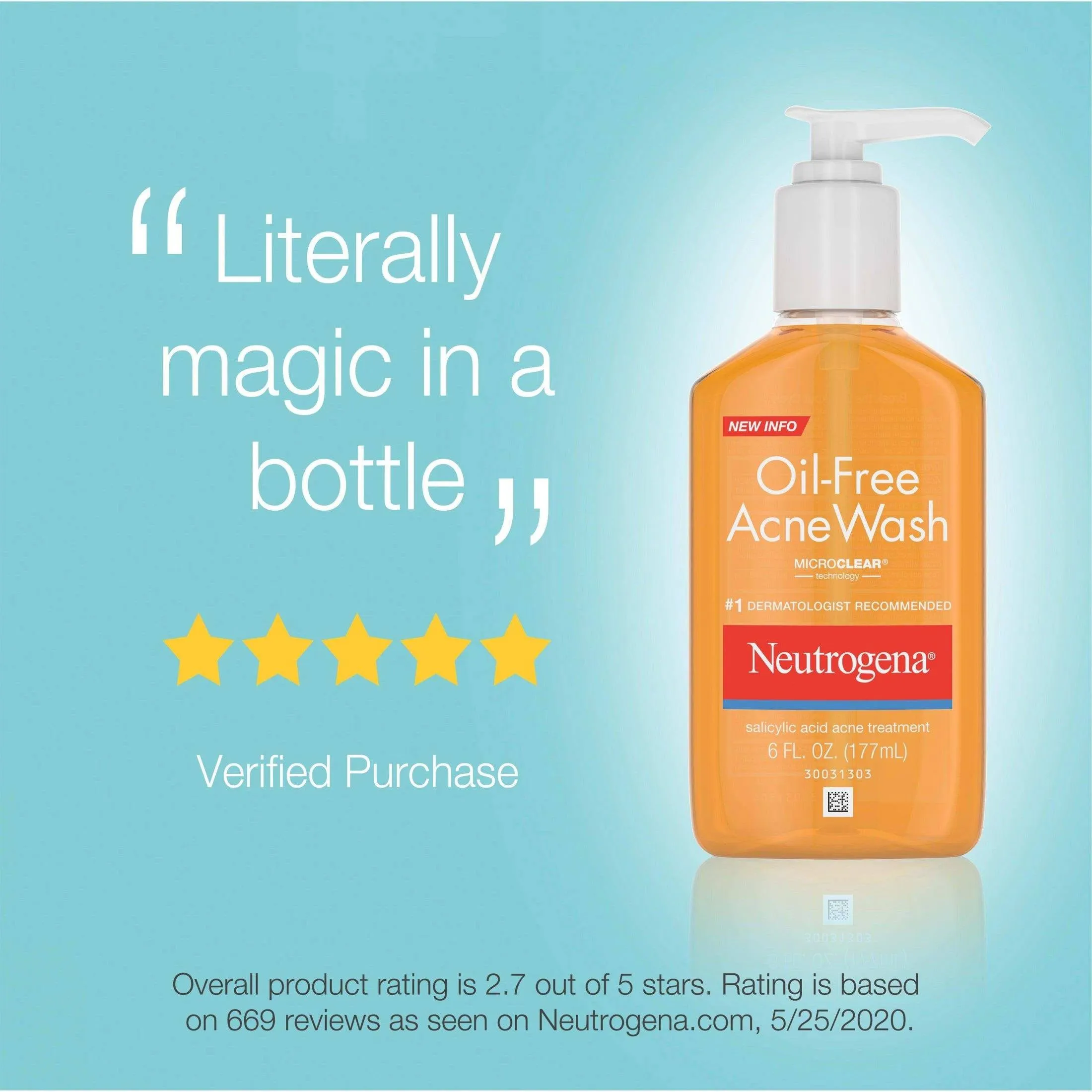 Neutrogena Oil-Free Acne Wash with Salicylic Acid - 6 fl oz