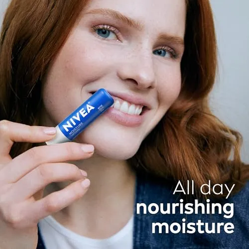 NIVEA Moisturizing Must-Haves Skin Care Set, Essentially Enriched Hand Cream with Almond Oil and Shea Butter, 2.6 Oz Tube (Pack of 2)   Moisture Lip Care Lip Balm, 0.17 Oz Stick (Pack of 2)