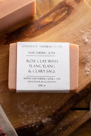 Nurturing Soul Rose Clay with Ylang Ylang & Clary  Sage Soap