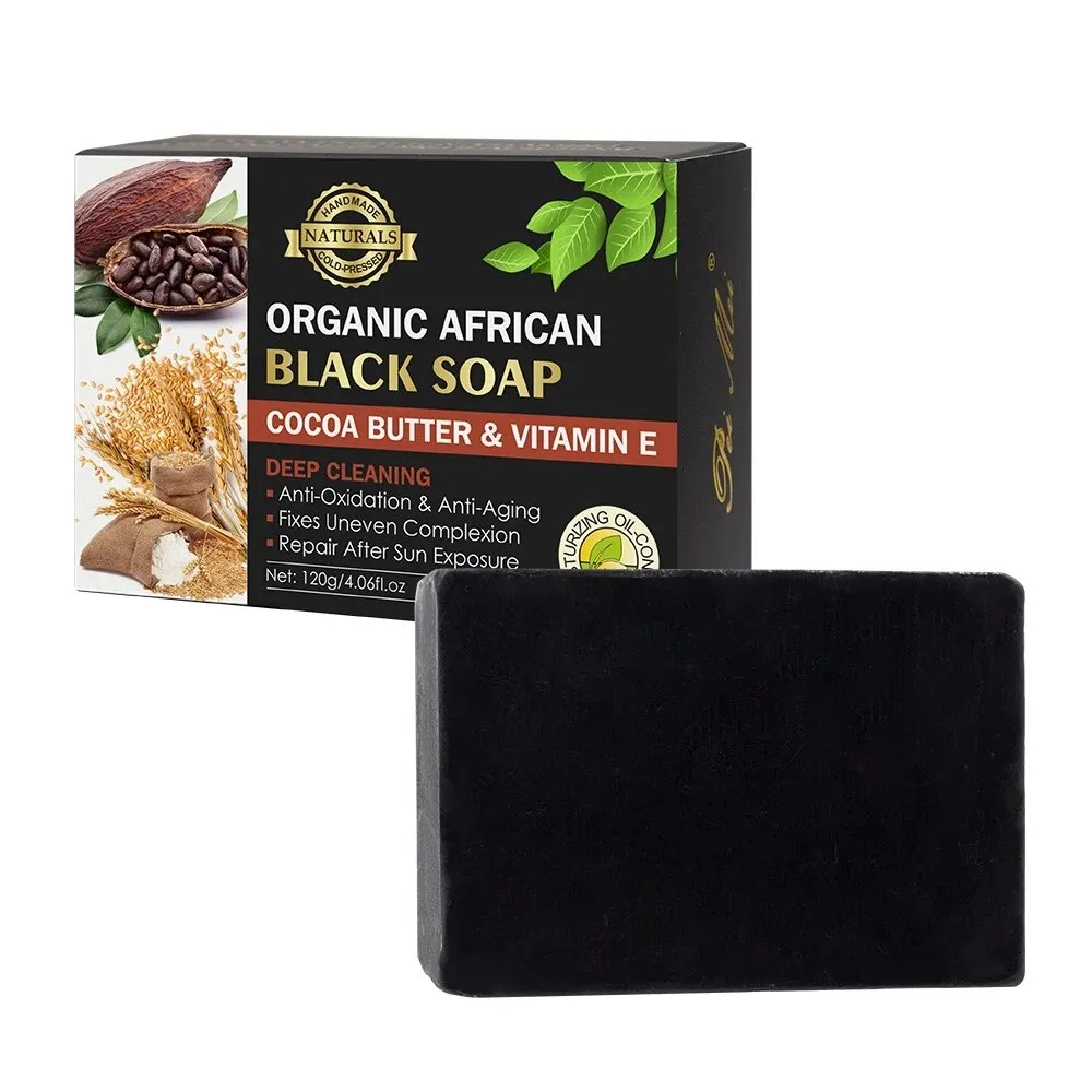 Organic African Black Soap Deep Cleaning Anti-Aging Repair 120g