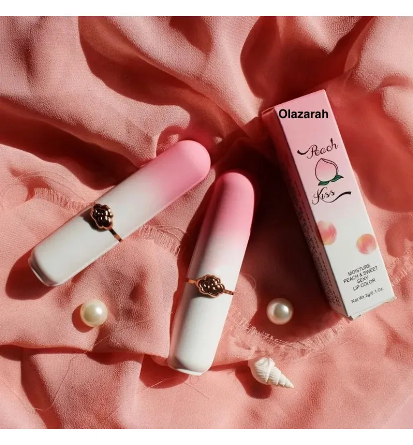 Peach Moisturizing Long Lasting Lip Gloss/Balm, Pink Color, Moisture Peach & Sweet Sexy Lip Color , 1 oz