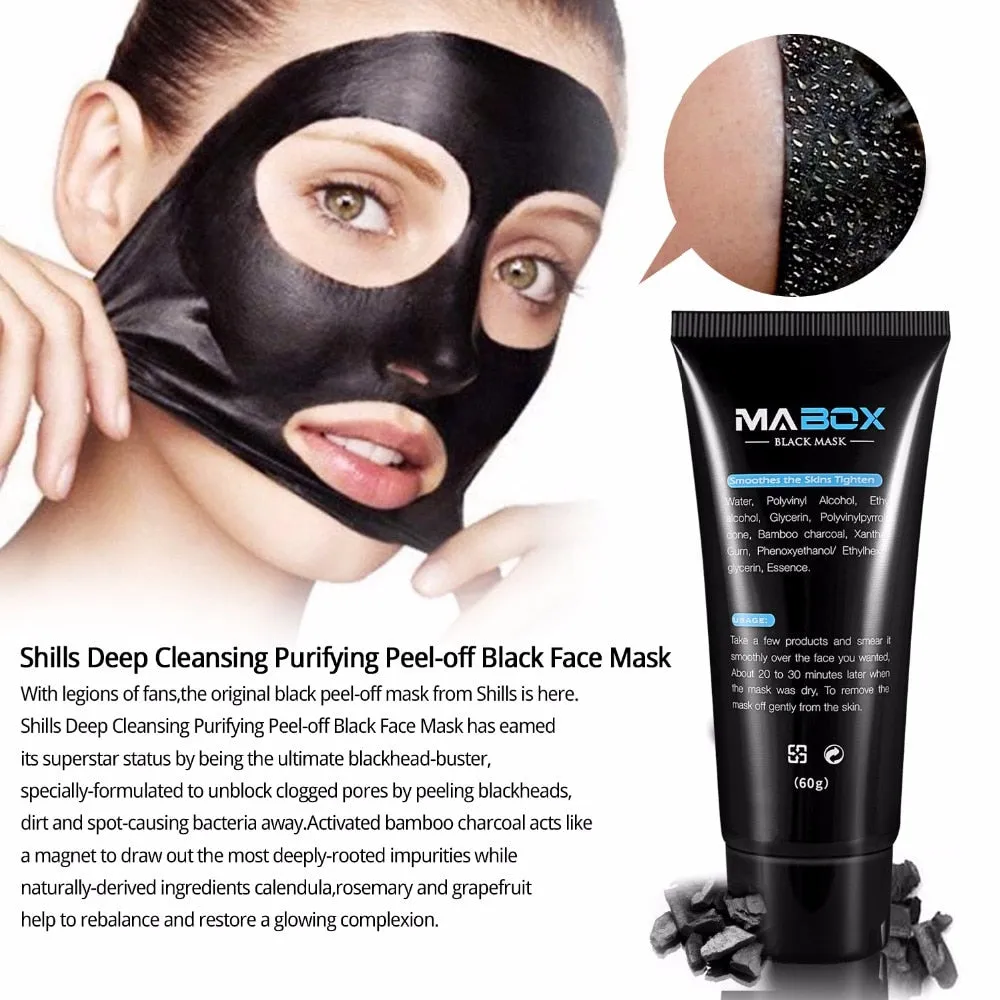 Peel Off Bamboo Charcoal Purifying Blackhead Remover Deep Cleansing Mask