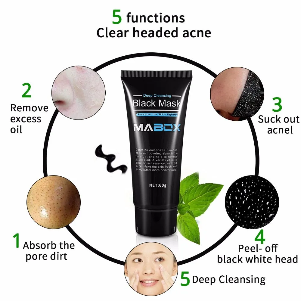 Peel Off Bamboo Charcoal Purifying Blackhead Remover Deep Cleansing Mask