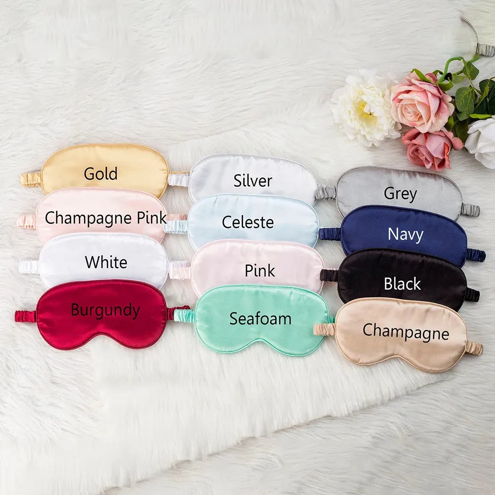 Personalised Satin Eye Masks for Blissful Sleep! Elevate Your Nighttime Routine with Customised Comfort and Style. Order Now for a Dreamy Night's Rest!