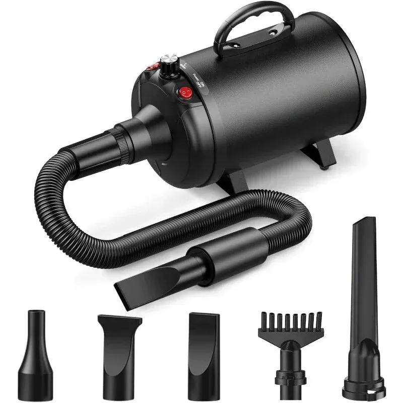 Pet Hair Vacuum Cleaner Hair Dryer 5 in 1 Pet Grooming Kit with Larger Capacity Hair Dust Cup Dog Brush