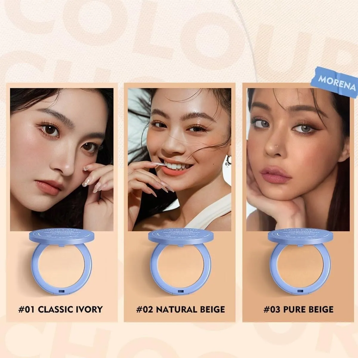 Polvo GAGK, Polvo Compacto Perfection Mate, Oil Control Face Pressed Powder, Waterproof Face Powder, Summer Oil Control Setting Powder, Lightweight Facial Makeup for Soft Focus Finish(#02 NATURAL BEIG