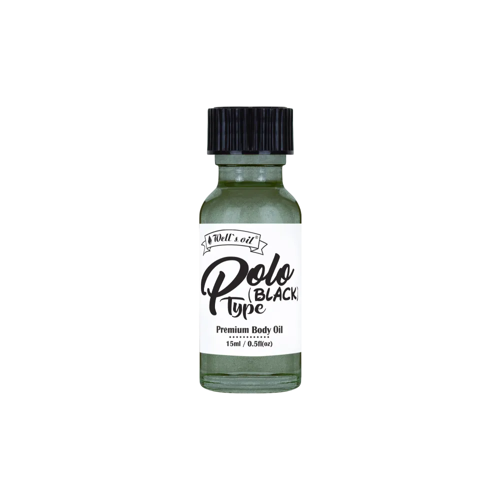 Premium Body Oil - Inspired by Polo Black (0.5 Fl Oz / 15 ml)