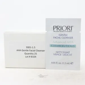 Priori Gentle Facial Cleanser Pack Of 25  / New