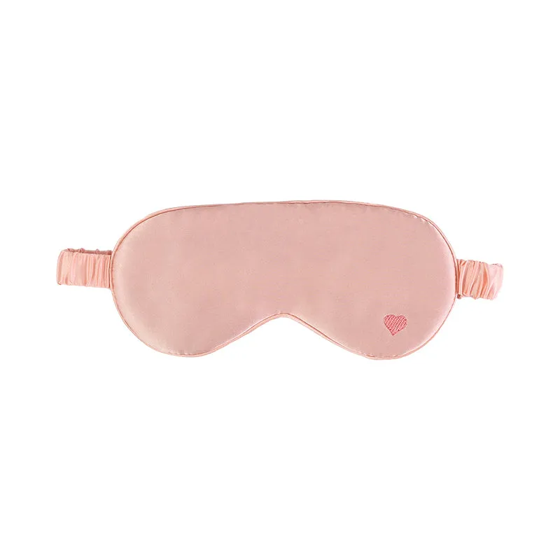 "Love Heart" Silk Sleep Eye Mask - Pink