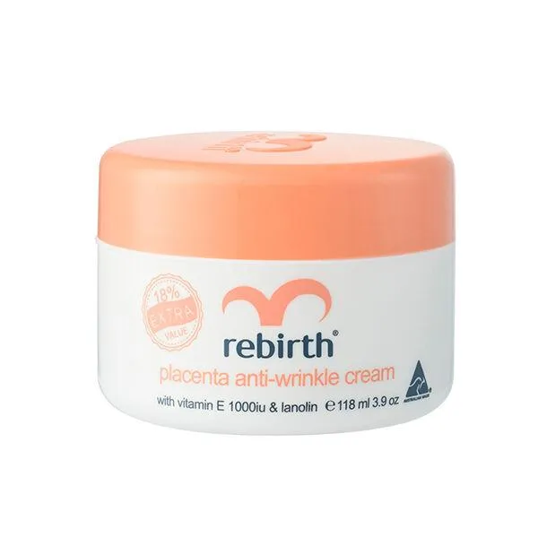 Rebirth Placenta Anti-Wrinkle Cream with Vitamin E & Lanolin 118ml