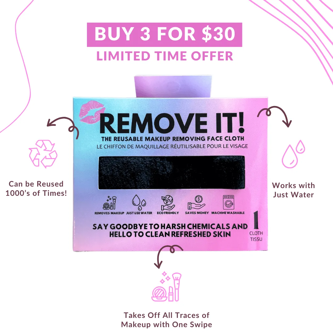Remove It Make Up Cloth Single Black