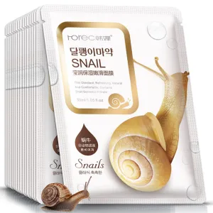 Rorec 1pcs Snail Essence Facial Mask Skin Care Face Mask Whitening Hydrating Moisturizing Mask korean Tender skin and soft skin