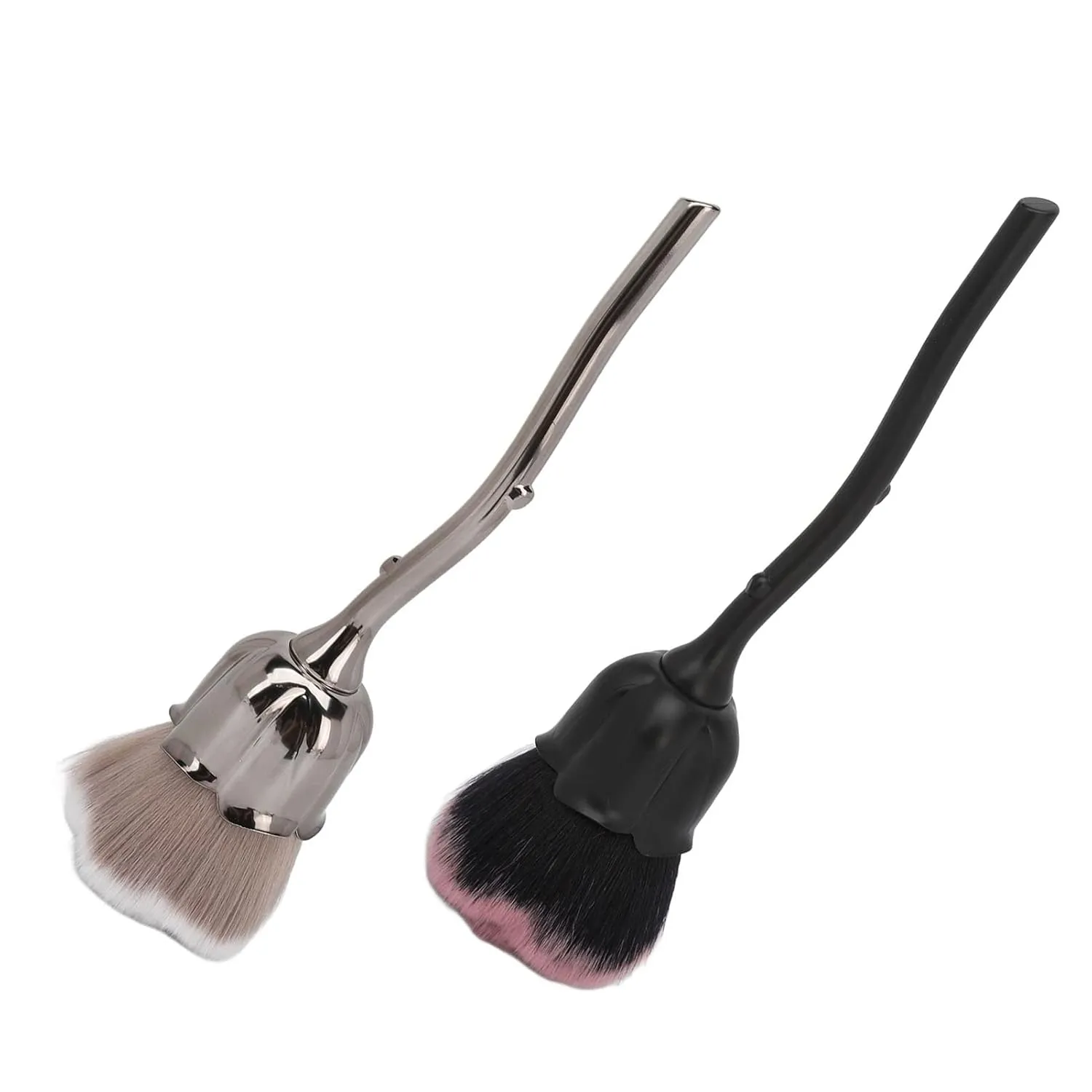 Rose Flower Powder Brush Makeup Brush Nail Dust Remover with Soft Hair for Loose Powder Blush and Nail Art Cleanup