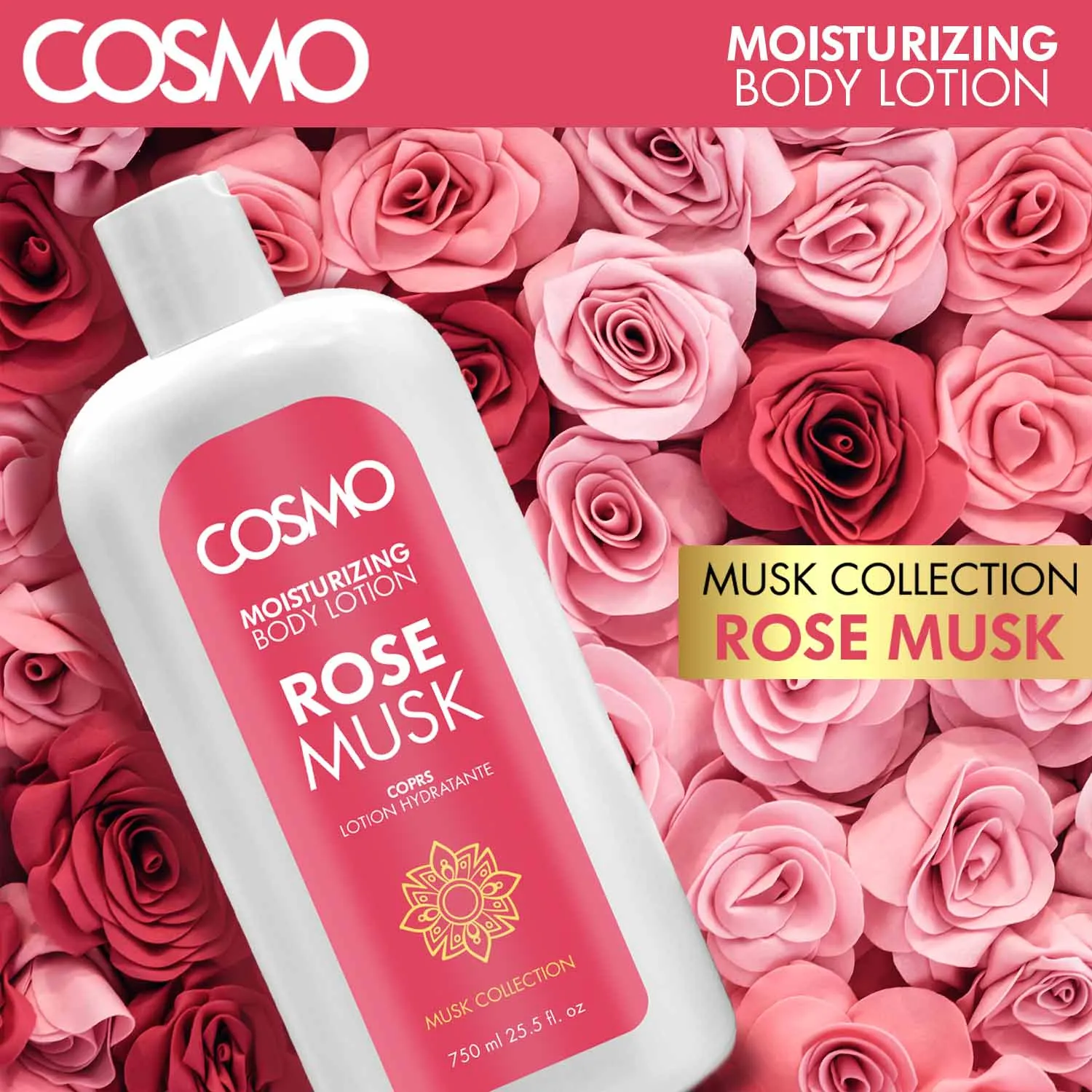 ROSE MUSK - MOISTURIZING BODY LOTION 750ML