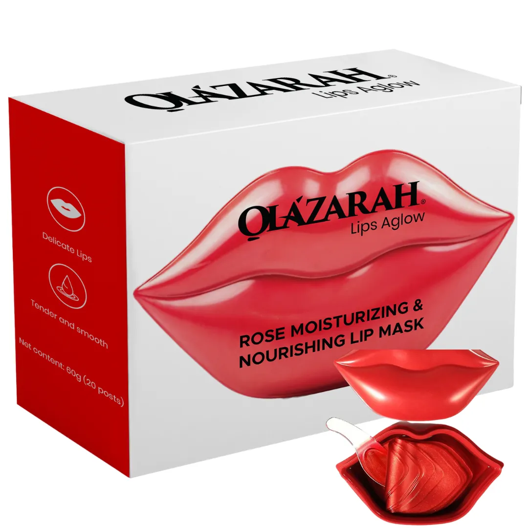 Rose Sleeping Lips Mask Patch (20 sheets), for Natural, Moisturizing & Hydrating Plumper Lips, 1 oz