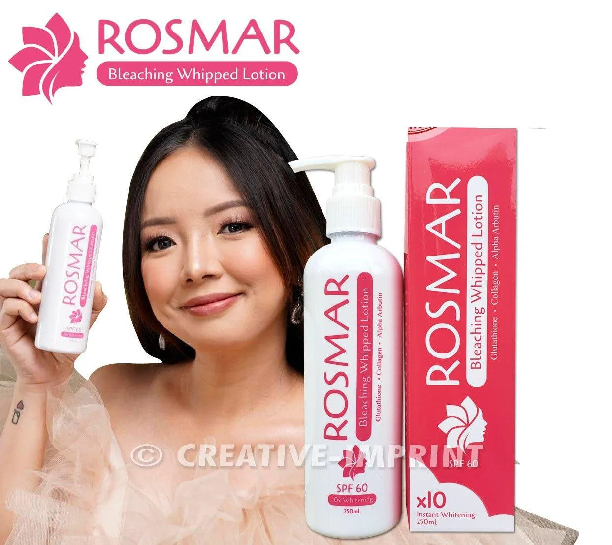 Rosmar Instant Whitening Bleaching Whipped Lotion Spf 60 - 250ml