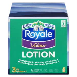 Royale Velour Lotion 3-Ply, 54 Facial Tissues