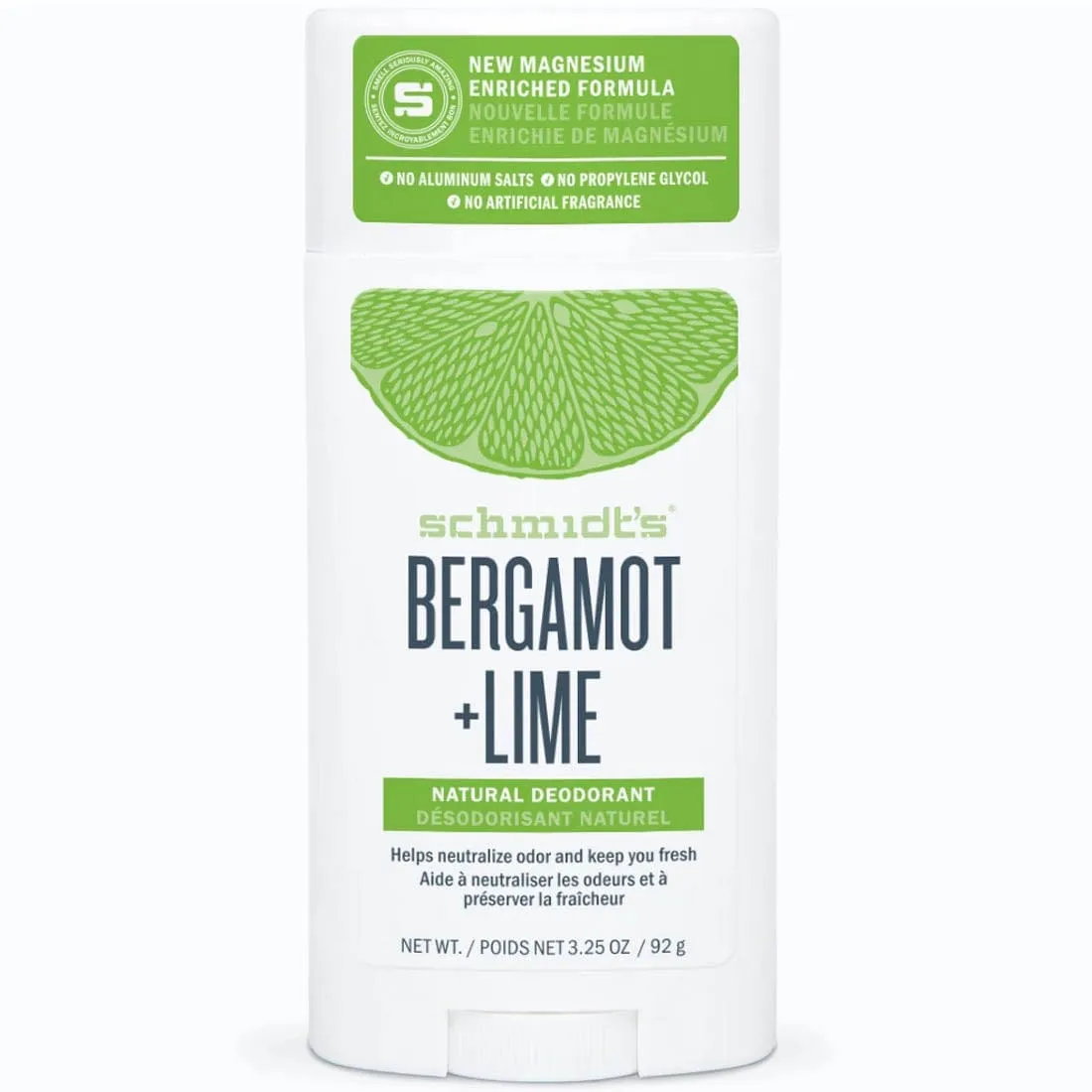 Schmidt's Natural Deodorant, Award winning formula, Neutralize odour naturally, 75g