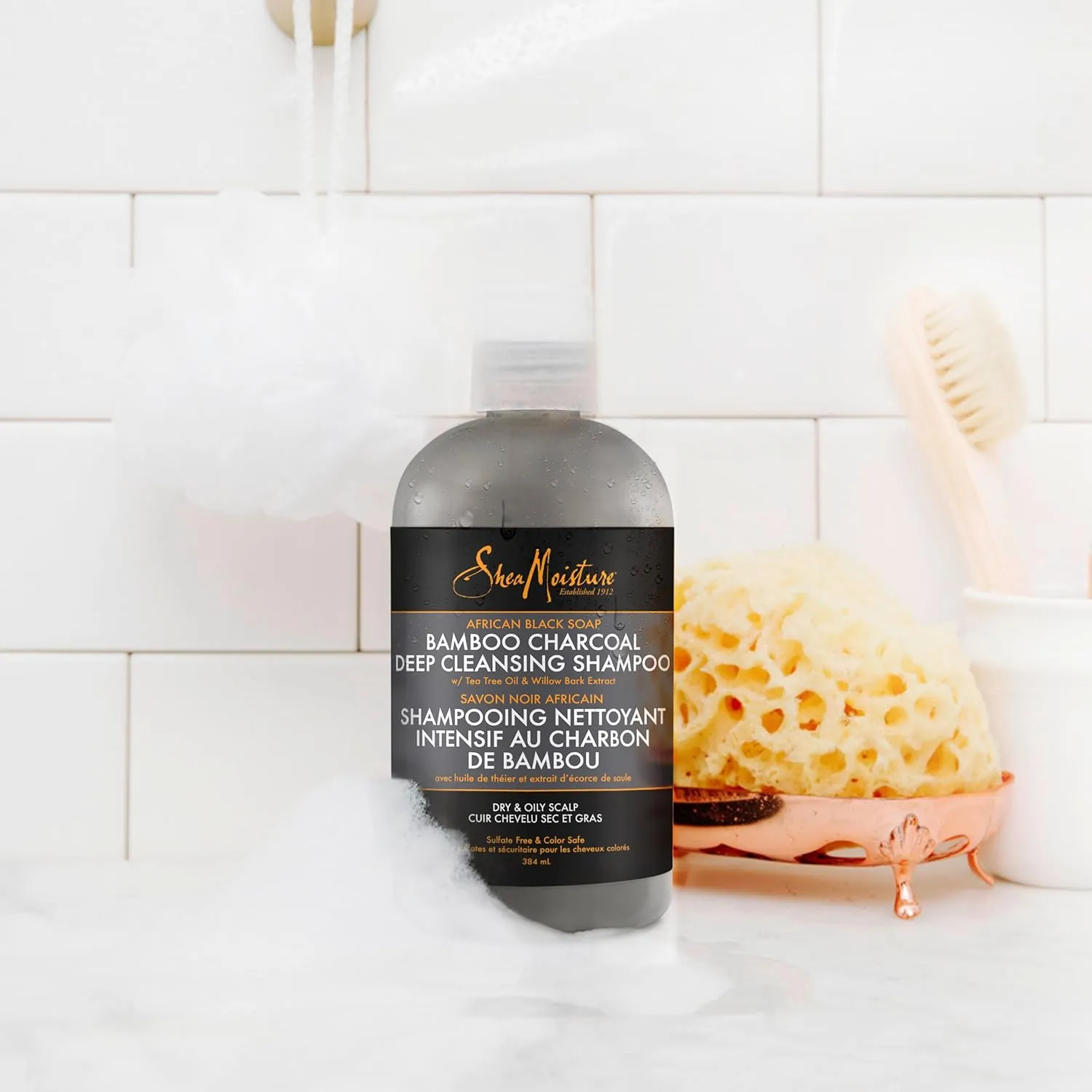 Shea Moisture African Black Soap Bamboo Charcoal Deep Cleansing Shampoo 384/577ml