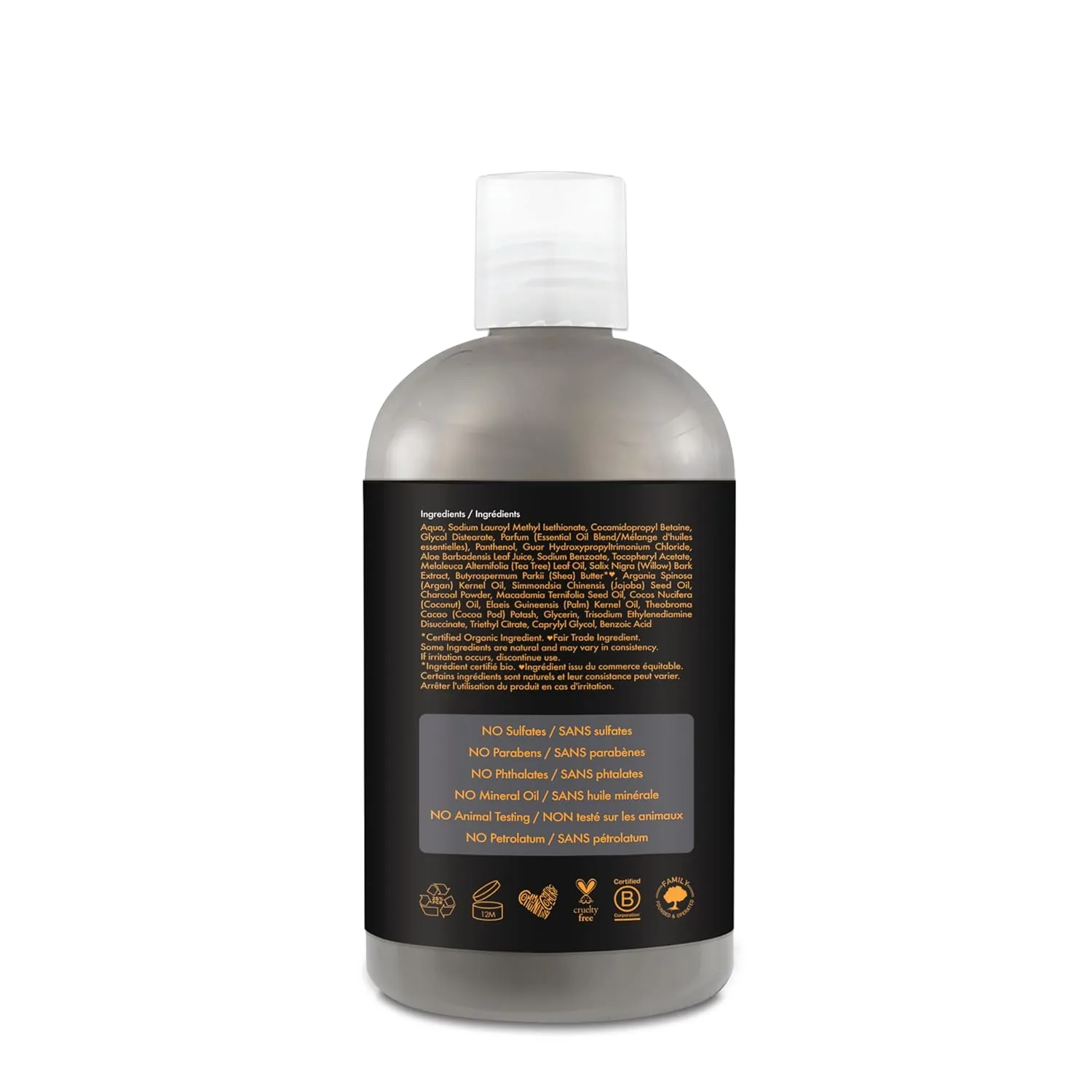 Shea Moisture African Black Soap Bamboo Charcoal Deep Cleansing Shampoo 384/577ml