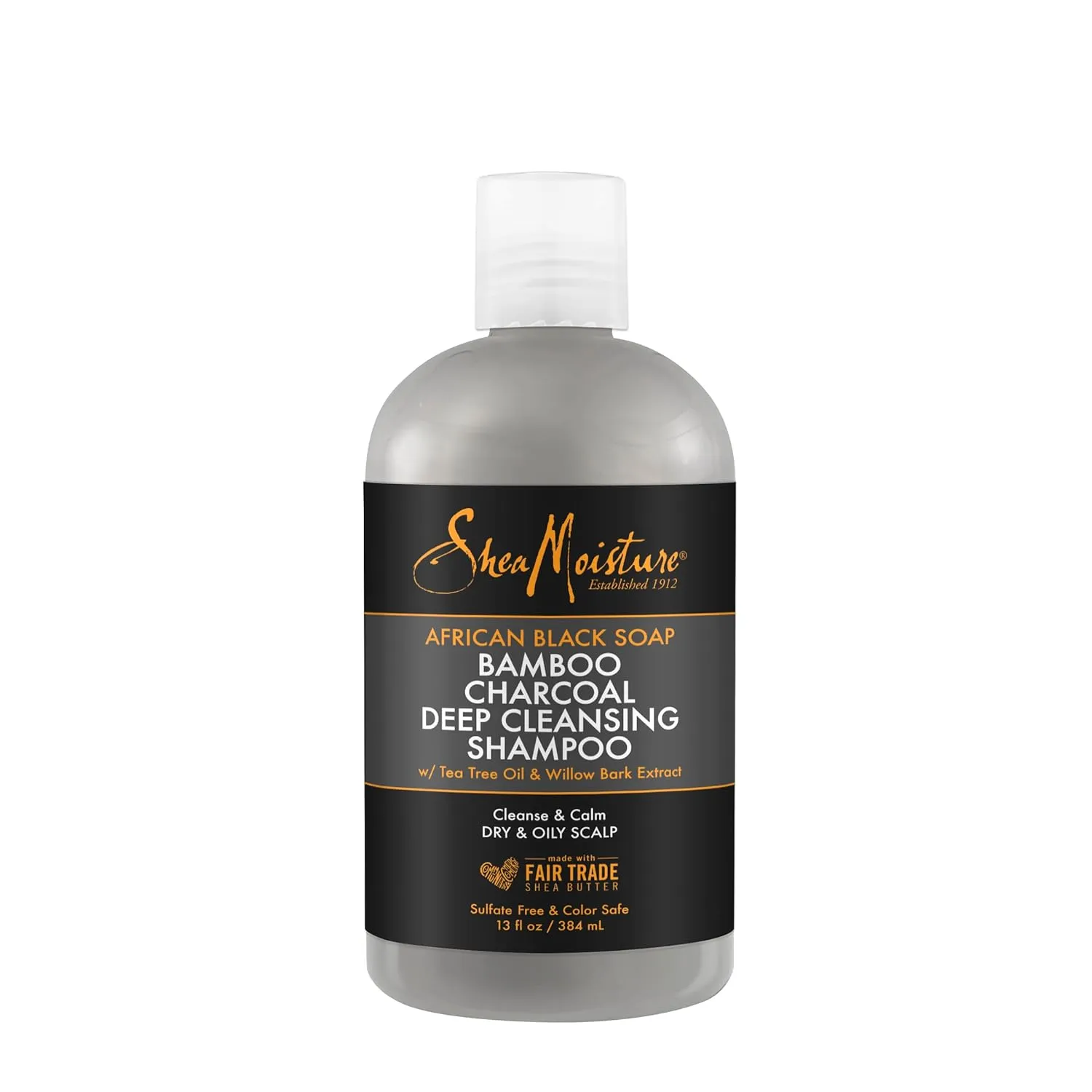 Shea Moisture African Black Soap Bamboo Charcoal Deep Cleansing Shampoo 384/577ml
